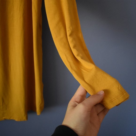 LUX Collection Yellow Long Sleeve Blouse - Picture 4 of 5